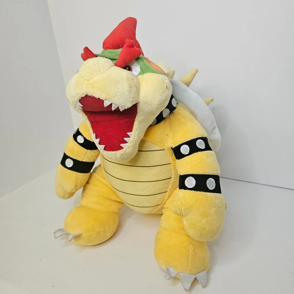 Nintendo Super Mario Bowser Plush 15 Inch Spiked Shell King Koopa Stuffed Toy